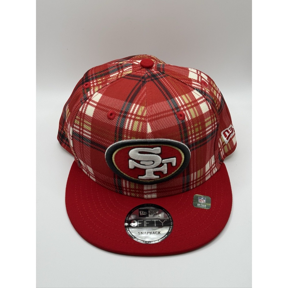 New Era San Francisco 49ers 9FIFTY Plaid Snapback Hat NFL Football Unisex One